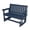 Navy Blue, variant on Innovaze Poly Lumber Patio Glider, Durable HIPS Material, Weather-Resistant Swing Bench for Outdoor Porch Garden (Gray, 2-Seater)