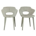 thumbnail image 4 of Casabianca Home Marilyn Set of 2 Velvet Fabric Dining Chairs - Gray, 4 of 6