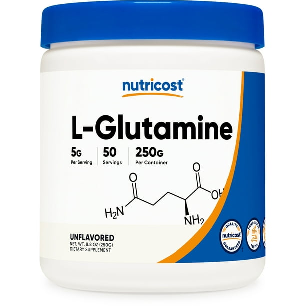 Nutricost LGlutamine Powder 250 Grams Gluten Free & NonGMO Supplement