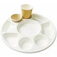 thumbnail image 6 of Rani Round Biodegradable Divided Plates, Pack of 25, 9 Compartments ~ Disposable & Eco-Friendly | 12.44" Diameter, 1.38" | Heavy-Duty and Sturdy Disposable Bagasse Plates, 6 of 9