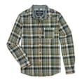 thumbnail image 2 of Ecko Unltd. Camisa abotonada de cuadros escoceses de neón para hombre, negro, mediano, 2 of 2