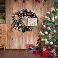 thumbnail image 4 of Corona Navideña De 45Cm, Colgante Colgante De Papá Noel, Corona Circular De Ratán, Decoración De Escaleras De Pared Para Puerta Delantera Yuarrent HA038325-00, 4 of 6