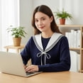 thumbnail image 5 of Slccxzc Sailor Collars Scarf for Women Top Fake Collar Necklaces Shawl wraps Match Sweater Shirt Dress, 5 of 7
