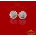 thumbnail image 5 of King of Bling's Aretes Para Hombre Square 925 Yellow Silver 0.33ct Diamond Women & Men Earrings, 5 of 12