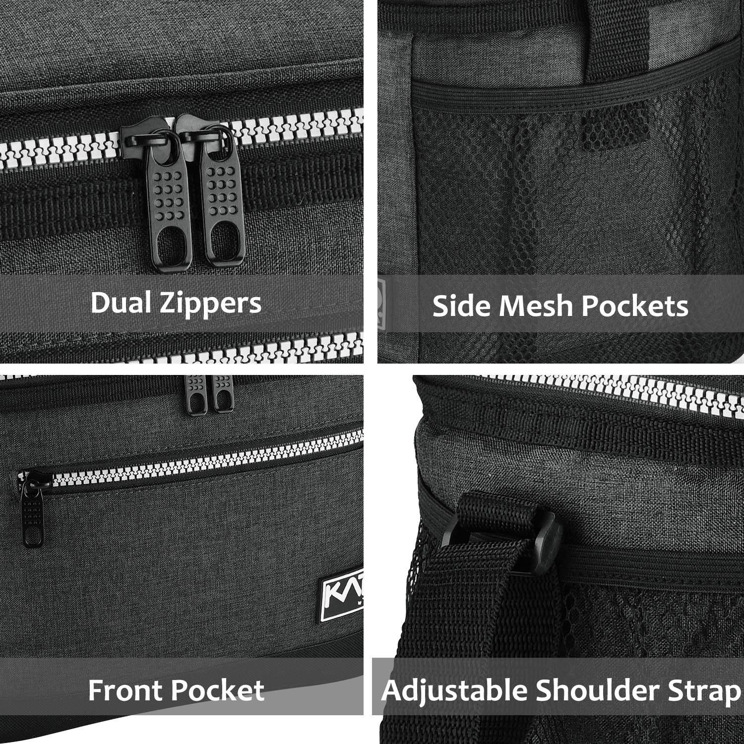Tirrinia Insulated Lunch Bag, Medium, Charcoal photo 5