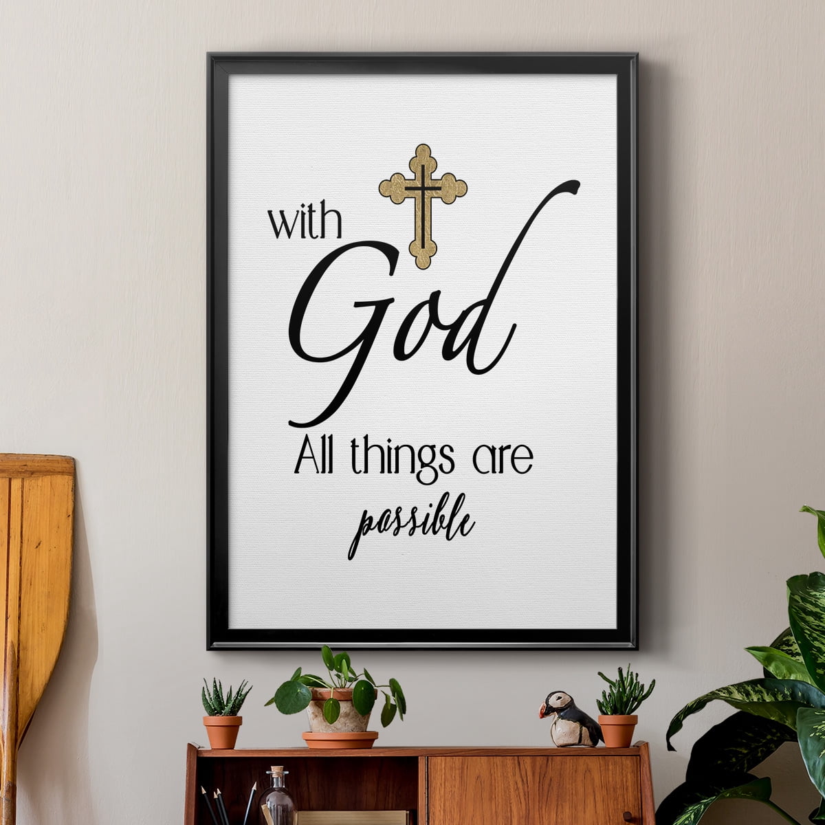 All Things Possible Gold Premium Classic Framed Print - Ready to Hang