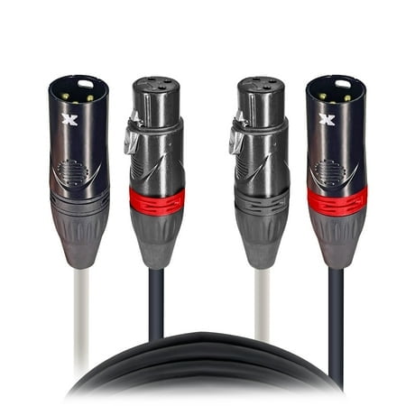 ProX XC-DXLR100 100' Ft. Balanced Dual XLR-M to Dual XLR-F High Performance Audio Cable