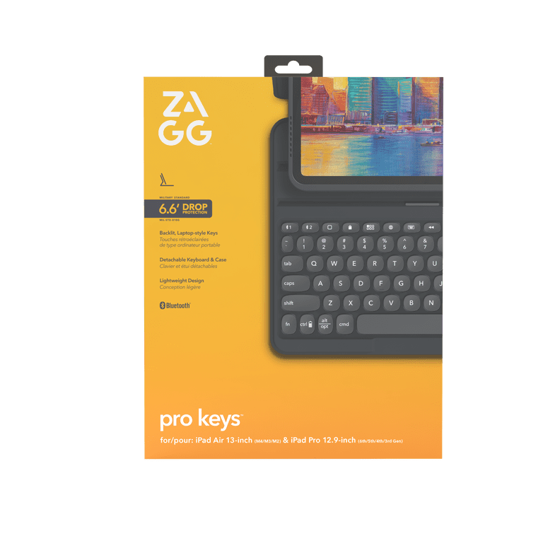 ZAGG Pro Keys Wireless Keyboard & Case for iPad Pro 12.9, Apple