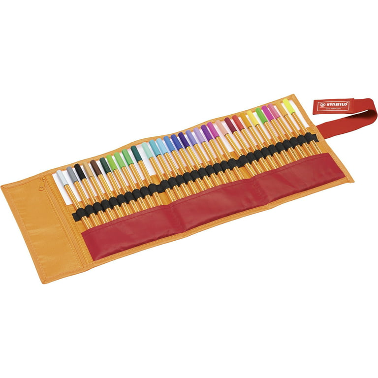 stabilo point 88 fineliner pens, 0.4 mm - 30-color rollercase set 