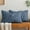 Blue, variant on Khaki Reversible Pillow Covers 2 Pack - Farmhouse Chenille Throw Pillows, Neutral Textured Decorative Throw Pillow Covers with Border for Couch Sofa Bed (12x20 Inch, No Insert)
