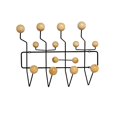 thumbnail image 2 of Mod Made Mid Century Modern Bubble Wall Mounted Coat Rack, Wood Color Ball Black Frame, 2 of 4