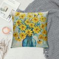 thumbnail image 2 of Shiartex  Home Sweet Home Yellow Flowers Throw Pillow Covers,  Spring Summer Seasonal Decorations for Home, 2 of 5
