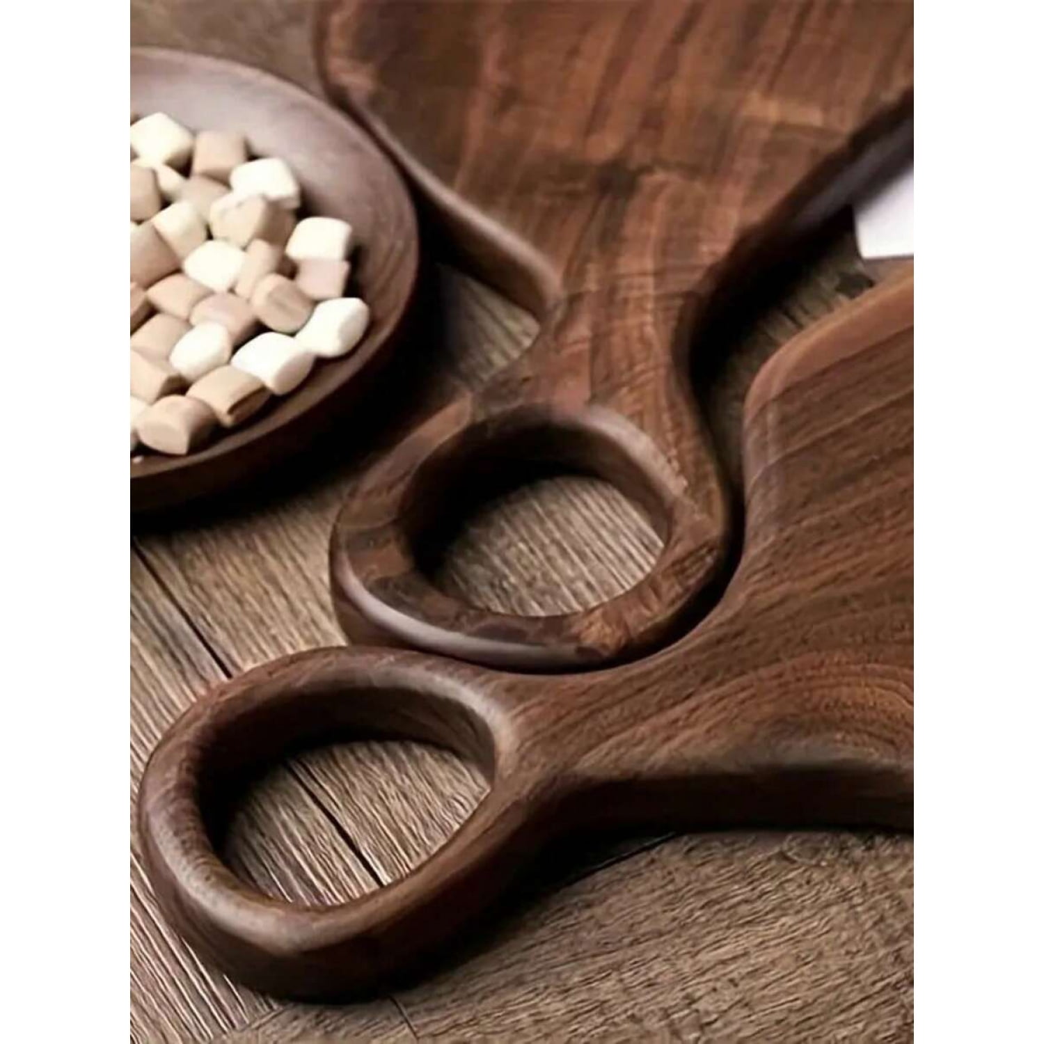 Set Of 2 Walnut Cutting Boards (15inch*7.1inch/11.8inch*5.9inch)- High Quality Handmade Kitchen Cutting Boards For Food Preparation, High-Quality Wood Material Accessories For Couples And Home Chefs