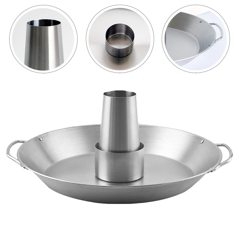 WHAMVOX Stainless Steel Chicken Roaster with Handle for Oven Use, 1-Piece Cooking Accessory for Perfect Roasting