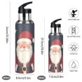 thumbnail image 2 of Yayeee 20oz Insulated Water Bottle Double Wall Stainless Steel with Flip Straw Lid, Blue Christmas Santa, 2 of 7
