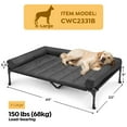 thumbnail image 2 of Cama de refrigeración elevada para perros Veehoo CWC2331B con cojín XL negra, 2 of 7