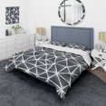 thumbnail image 1 of Designart 'Black & White Geometric Decorative Pattern' Modern Duvet cover-, 1 of 5