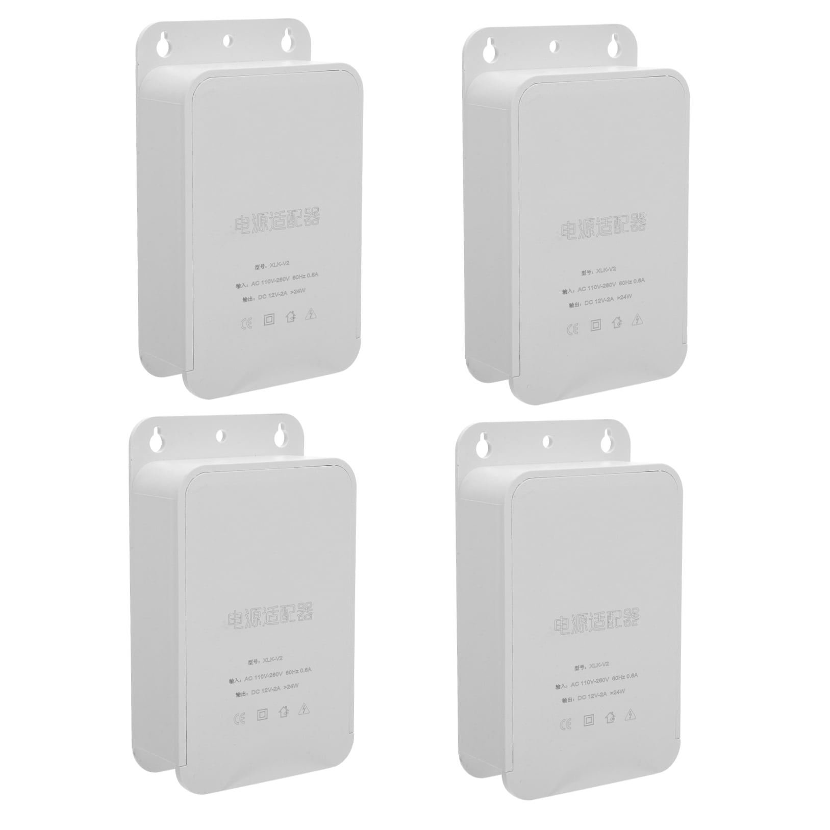OUNONA 4-Pack Outdoor Electrical Boxes White Plastic Enclosures for Cable and Monitoring System Use