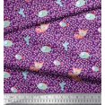 thumbnail image 2 of Soimoi Poly Crepe Fabric Dot,Fish & Cat Kids Printed Fabric 1 Yard 42 Inch Wide, 2 of 3