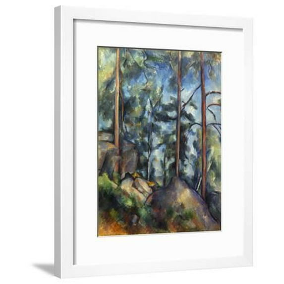 Cezanne: Pines, 1896-99, Scenic World Culture Framed Art Print Wall Art by Paul C?zanne