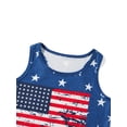 thumbnail image 5 of Biezeib Family Mom-Kid Shirt, Round Neck Sleeveless Star Striped Print Independence Day Loose Casual Party Vest, 5 of 6