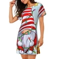 thumbnail image 2 of Lsque Funny Christmas Gnome Pattern Nightgowns for Women Sleep Shirts Short Sleeve Nightshirt Pullover Nightdress Soft Sleepwear Relaxed Fit Nightdress, 2 of 6