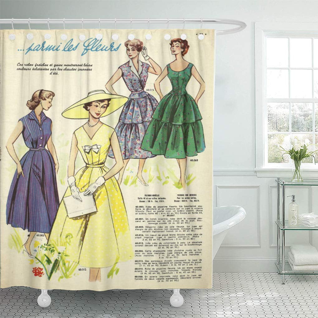 XDDJA 1950S Mid Century Summer Dress France Colored Haute Couture Shower  Curtain 66x72 inch | Walmart Canada