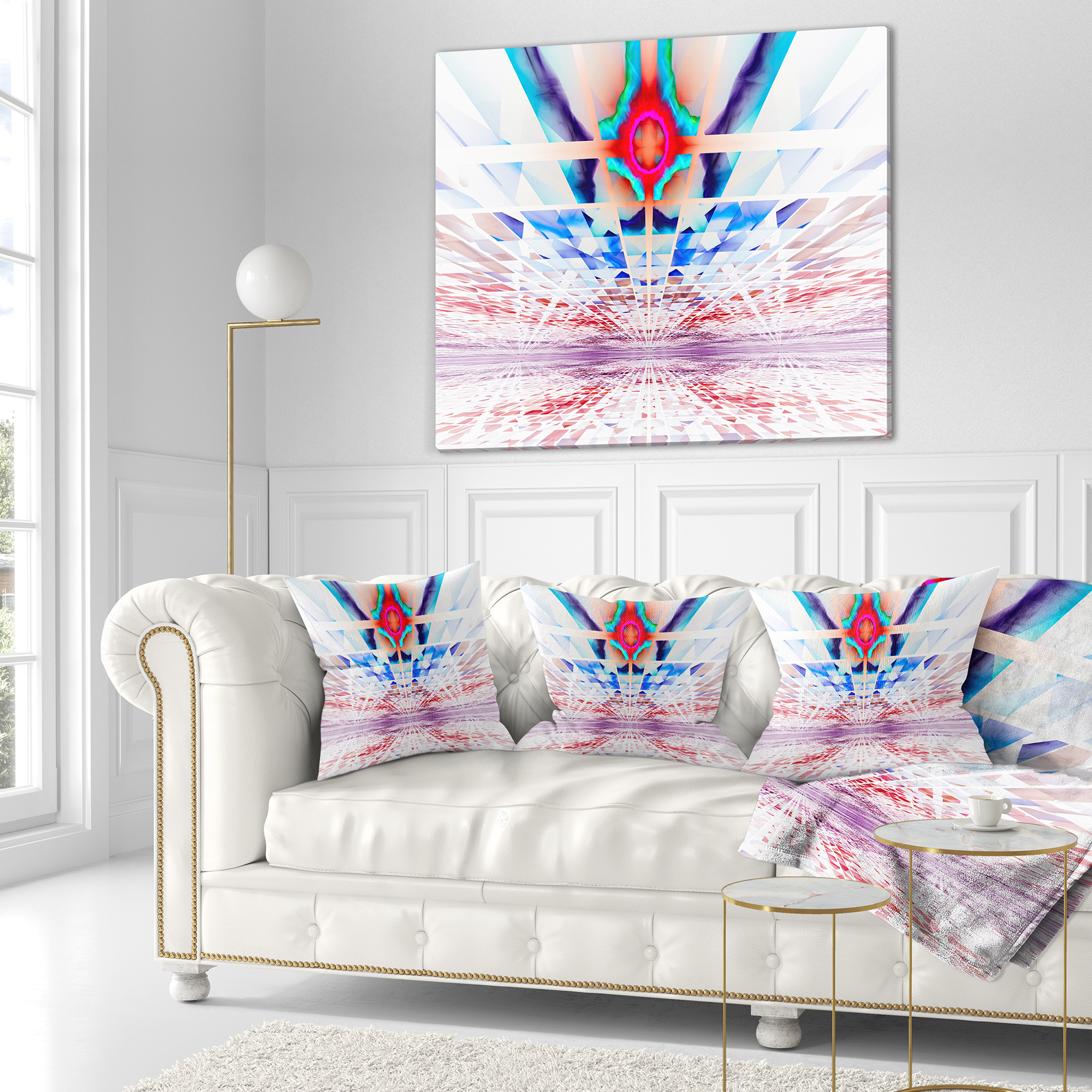 Designart Cosmic Horizons Apocalypse - Abstract Throw Pillow - 16x16