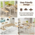 thumbnail image 3 of HSUNNS Kitchen Table and Chairs Set for 4, 43 Inch Farmhouse Rectangle Kitchen Table Dining Room Set for 4 Breakfast Nook, Small Places, Restaurant, Natural, 3 of 8
