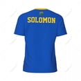 thumbnail image 3 of Exclusive design Solomon Islands Flag Grain 3D Printed Men For Running Bike Soccer Tennis Fitness Sports tshirt Mesh T-shirt, 3 of 12