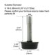 thumbnail image 5 of Uxcell M6 x 24 x 18mm Patas de nivelación ajustables para muebles, protector de suelo para patas de mesa y escritorio, 20 piezas, 5 of 5