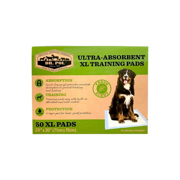 Dr. Pol Ultra-Absorbent X-Large Fresh Scent Training Pads - 50 Count - 30x28
