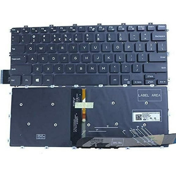 New US Black English Backlit Laptop Keyboard (Without palmrest) Replacement for Dell P93G P93G001 Light Backlight
