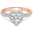 thumbnail image 3 of 3 Carat IGI Certified Heart Shape Lab Grown Diamond Engagement Ring | 14K Rose Gold |Klarissa Halo Diamond Eternity Lab Diamond Ring | FG-VS1-VS2 Quality Friendly Diamonds, 3 of 5