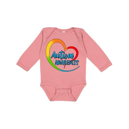 

Inktastic Autism Awareness Red Yellow Green Orange Blue Heart Ribbon Gift Baby Boy or Baby Girl Long Sleeve Bodysuit