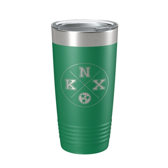Knox Tristar Tumbler Knoxville TN Travel Mug Insulated Laser Engraved Coffee Cup 20 oz Green