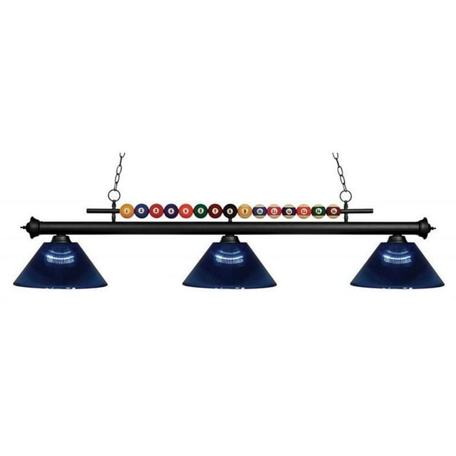 Z-Lite Shark 3 Light Billiard Light in Matte Black