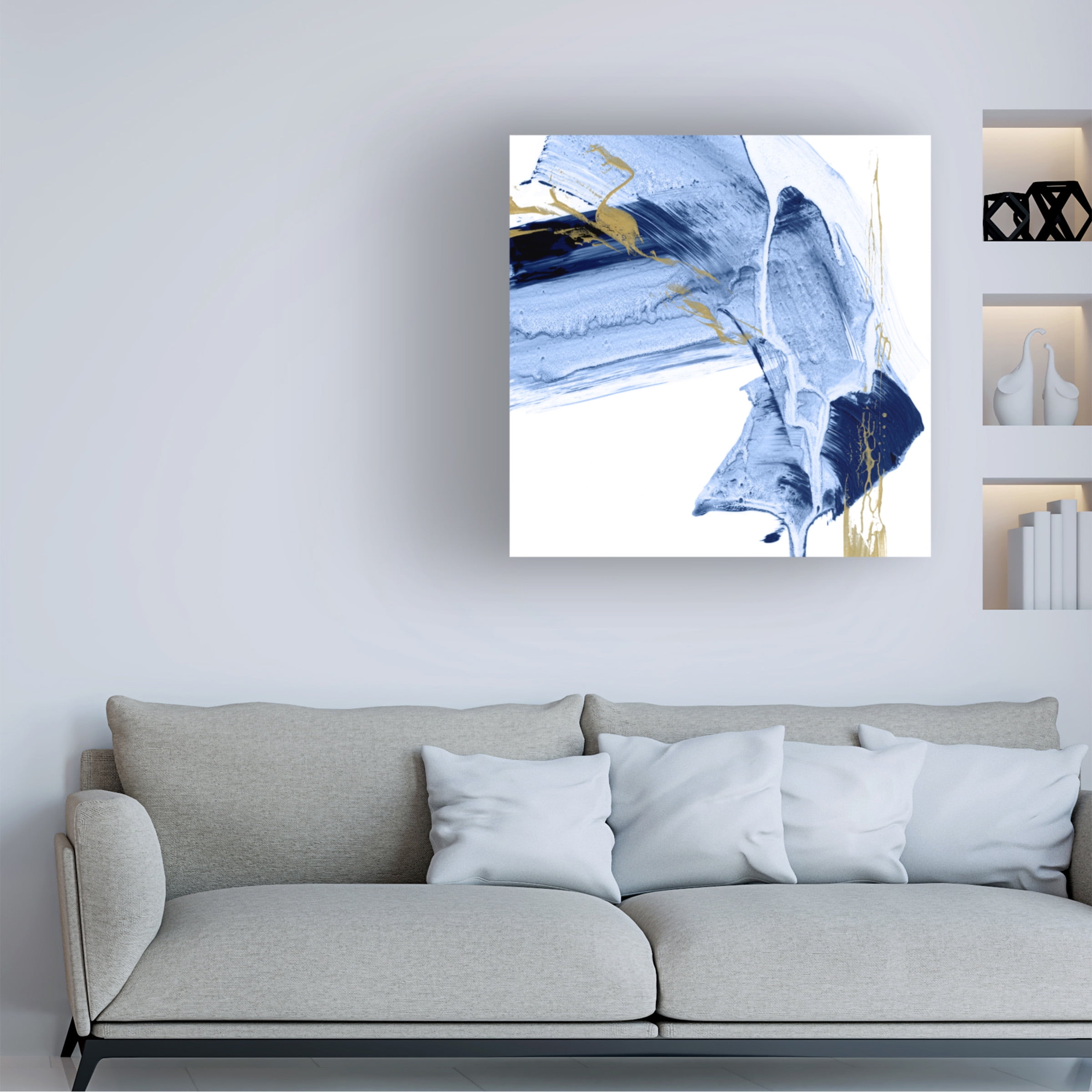 Ethan Harper 'Golden Current I' Canvas Art
