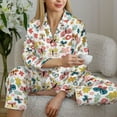 thumbnail image 6 of Sikiie Butterfly Flowers Women's Long-Sleeve Shirt and Full-Length Bottom Pajama Set (s-xxl)-Small, 6 of 7