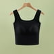 thumbnail image 4 of Brasier sin Varillas Mujer Tela de Mantequilla Estante Bra Camisolas Correa de Espagueti Ajustable Camisetas sin Mangas Capa Básica Extra Grande, 4 of 6