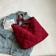 thumbnail image 2 of Bolso bandolera acolchado bandolera de algodón para mujer de mano para mujer de color sólido, 2 of 8