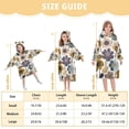 thumbnail image 4 of FORMRS Wearable Blanket Hoodie with Sleeves for Kids Cozy Flannel Sweatshirt, Colorful Floral, 4 of 7