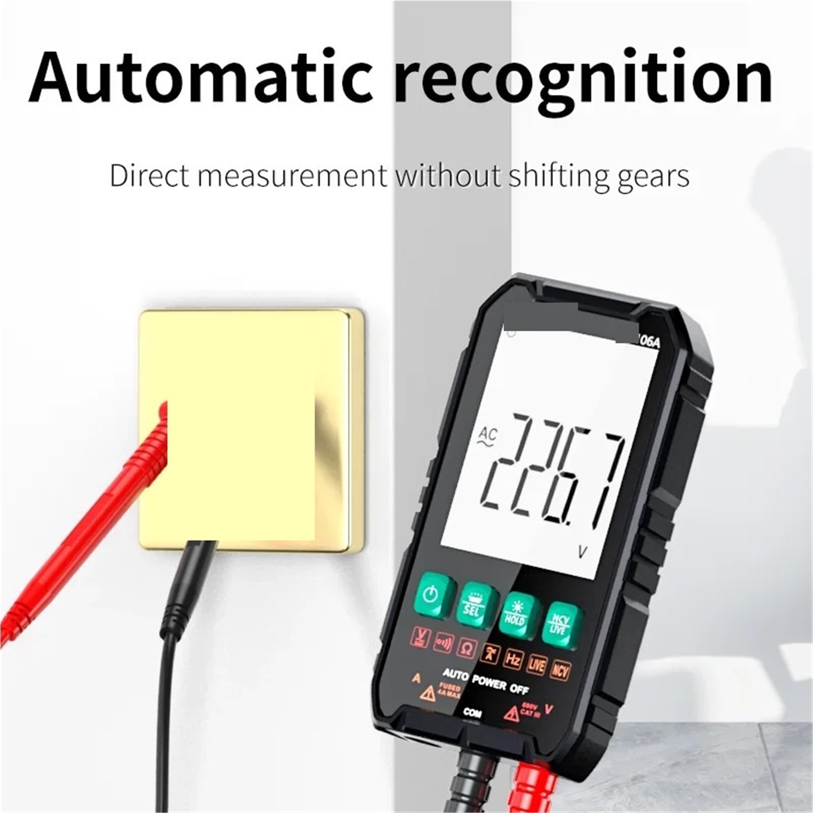 Multifunction Digital Multimeter AC DC NCV Smart Tester Ohmic Voltmeter Auto Range 600V Electrician Tester ,Battery Test