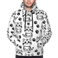 thumbnail image 4 of Hoodies for Men - Sketch Cartoon Cat and Cat Paw Long Sleeve Comfrt Men'S Fashion Hoodies & Sweatshirts, Sweatshirts for Men Hoodies Pullover Clothing Clothes with Pouch, 4 of 7