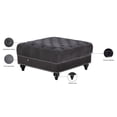 thumbnail image 3 of Meridian Furniture Sabrina Contemporary Velvet Ottoman in Gray, 3 of 4