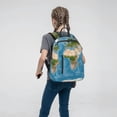 thumbnail image 5 of Xecao Earth View World Map print Backpack For women men Aesthetic Lightweight Travel Daypack Simple Cute Backpack For Bookbag, 5 of 5