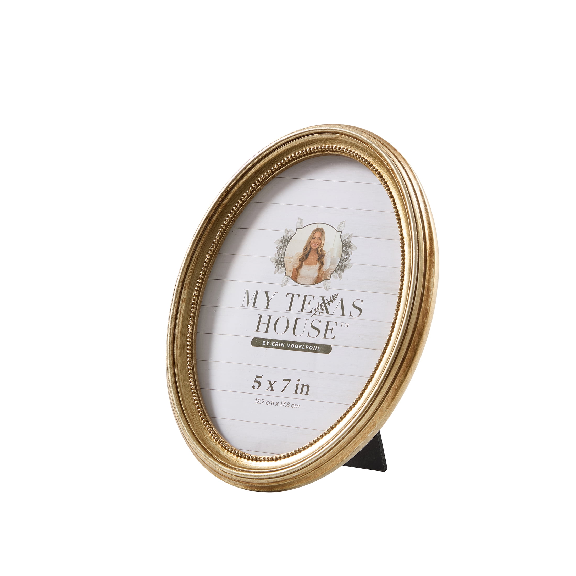 My Texas House Gold Oval Tabletop Picture Frame, 5 in x 7 in