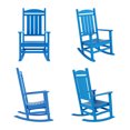 thumbnail image 2 of WestinTrends Malibu Outdoor Rocking Chair Set of 4, All Weather Poly Lumber Adirondack Rocker Chair with High Back, 350 Lbs Support Patio Rocking Chair for Porch Deck Garden Lawn, Pacific Blue, 2 of 9