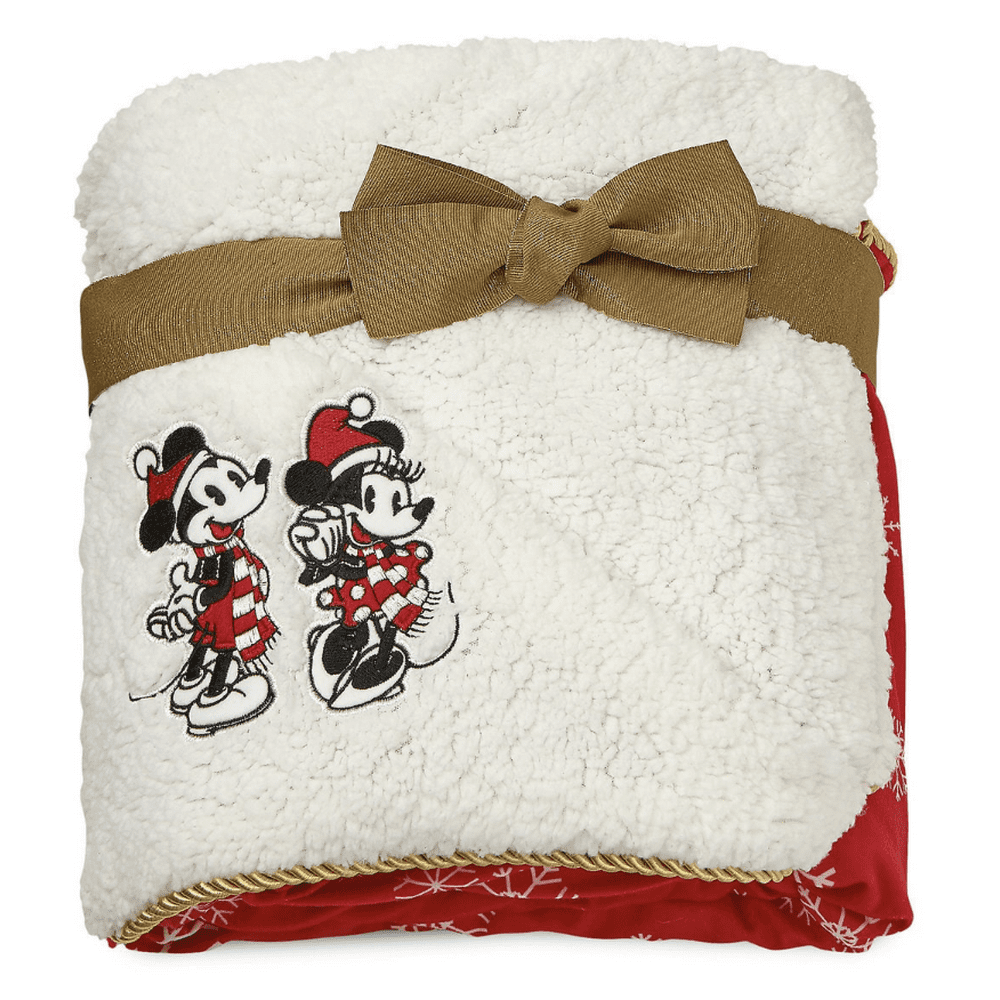 Disney Store Mickey and Minnie Friends Holiday Throw Blanket New with Tags