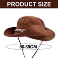 thumbnail image 2 of Sombrero de montañismo con cordón de 56-58 cm de circunferencia, sombrero de pescador de ala grande, sombrero de sol protector solar de verano para mujer, 2 of 5